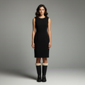 Women's high boots with down lining