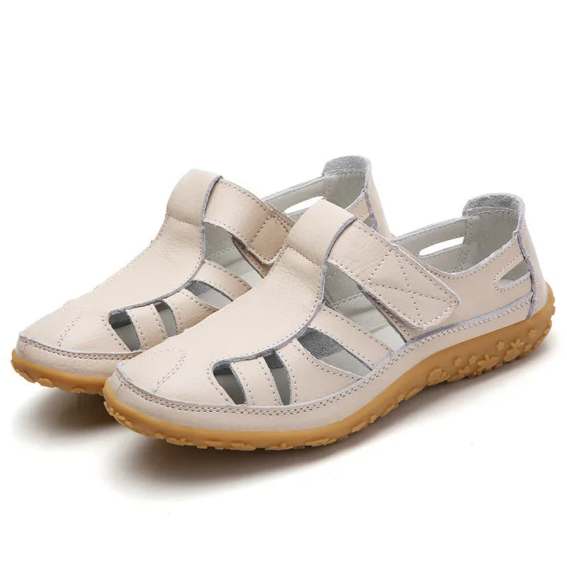 Women's Cutout Sandals with Touch Fastening Strap