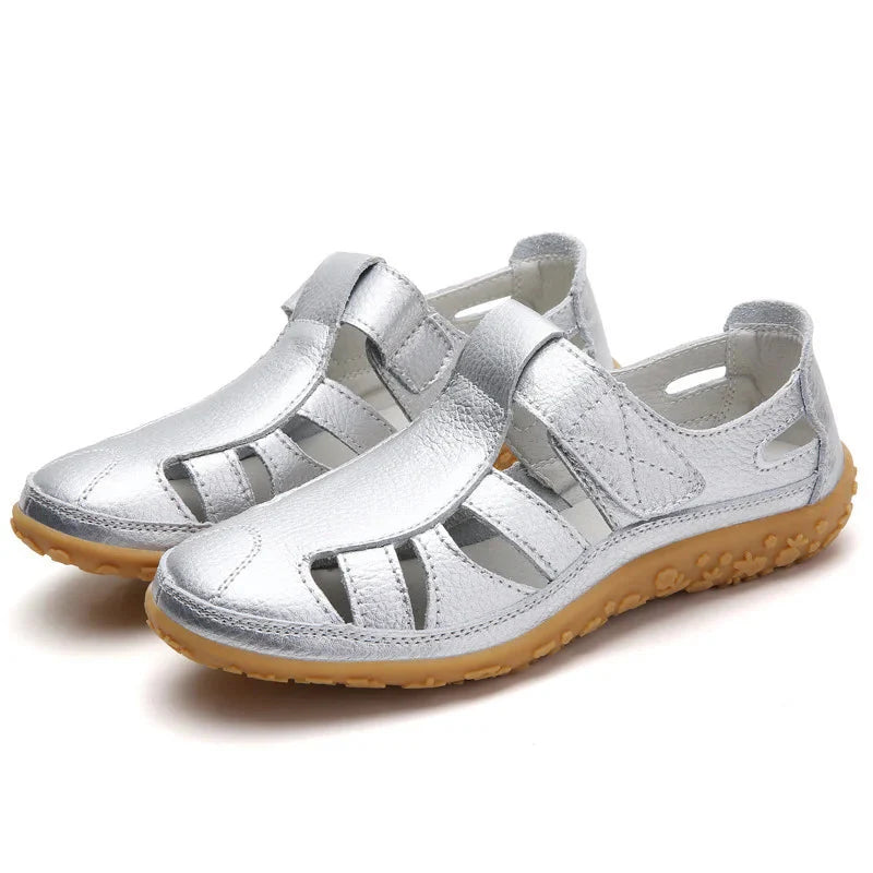 Women's Cutout Sandals with Touch Fastening Strap