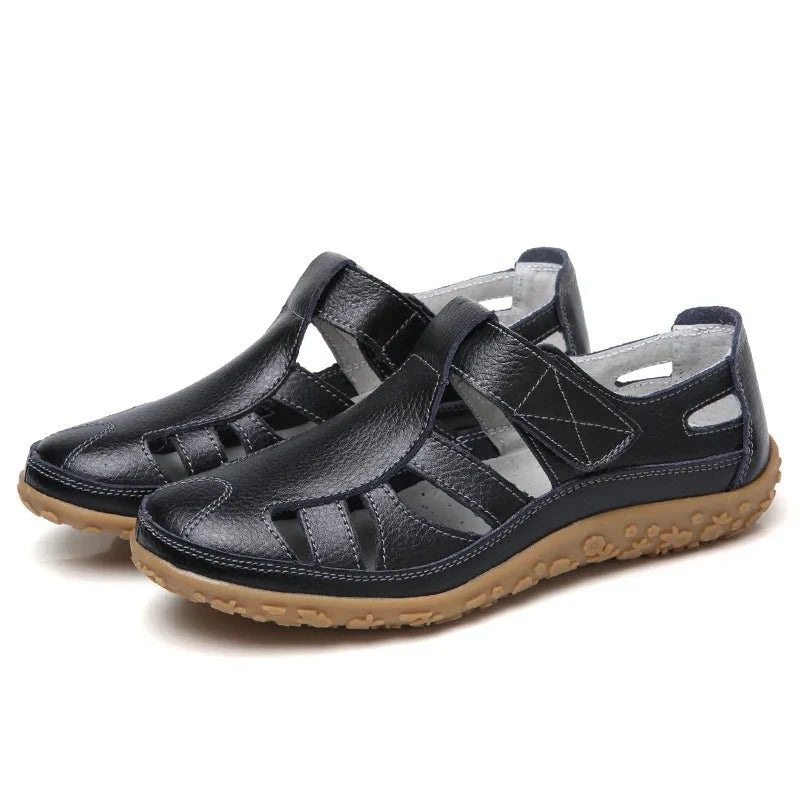 Women's Cutout Sandals with Touch Fastening Strap
