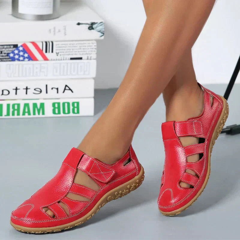 Women's Cutout Sandals with Touch Fastening Strap